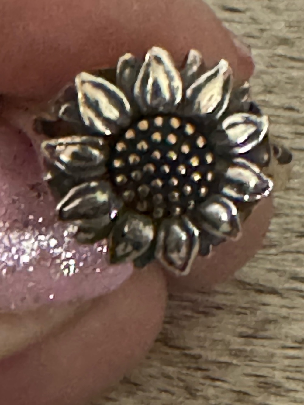 James Avery Silver Sunflower Ring